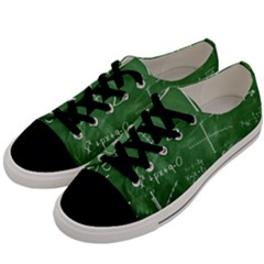 Mathematics Green Men s Low Top Canvas Sneakers by snowwhitegirl