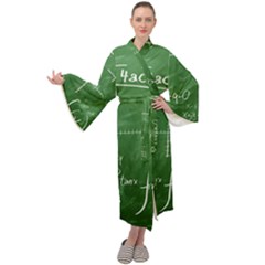 Mathematics Green Maxi Tie Front Velour Kimono by snowwhitegirl