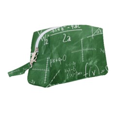 Mathematics Green Wristlet Pouch Bag (medium) by snowwhitegirl