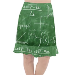 Mathematics Green Fishtail Chiffon Skirt