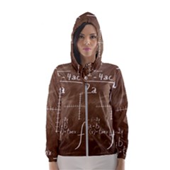 Mathematics Brown Women s Hooded Windbreaker by snowwhitegirl