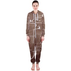 Mathematics Brown Hooded Jumpsuit (ladies)  by snowwhitegirl