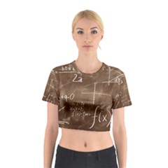 Mathematics Brown Cotton Crop Top by snowwhitegirl