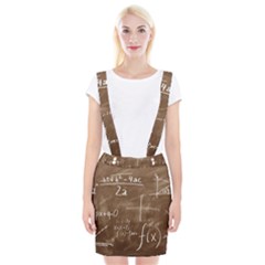 Mathematics Brown Braces Suspender Skirt by snowwhitegirl