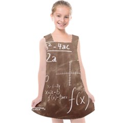 Mathematics Brown Kids  Cross Back Dress by snowwhitegirl