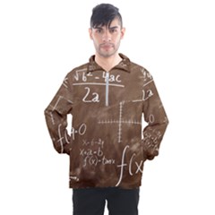 Mathematics Brown Men s Half Zip Pullover by snowwhitegirl