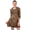 Mathematics Brown Mini Skater Shirt Dress View1