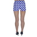 Retro Blue Cherries Skinny Shorts View2