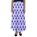 Retro Blue Cherries Flared Maxi Skirt View1