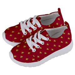 Peeled Banana On Red Kids  Lightweight Sports Shoes by snowwhitegirl