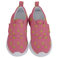 Peeled Banana On Pink Kids  Velcro No Lace Shoes by snowwhitegirl