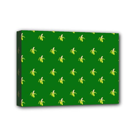 Peeled Banana On Green Mini Canvas 7  X 5  (stretched) by snowwhitegirl