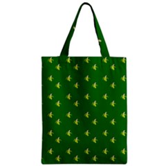 Peeled Banana On Green Zipper Classic Tote Bag by snowwhitegirl