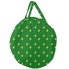 Peeled Banana On Green Giant Round Zipper Tote by snowwhitegirl