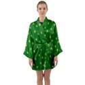 Peeled Banana On Green Long Sleeve Kimono Robe View1