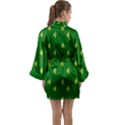 Peeled Banana On Green Long Sleeve Kimono Robe View2