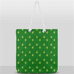 Peeled Banana On Green Full Print Rope Handle Tote (large) by snowwhitegirl