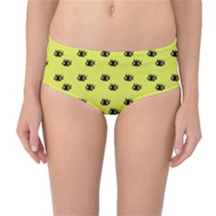 Yellow Eyes Mid-waist Bikini Bottoms by snowwhitegirl