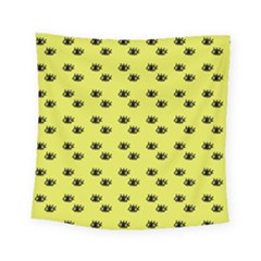 Yellow Eyes Square Tapestry (small) by snowwhitegirl