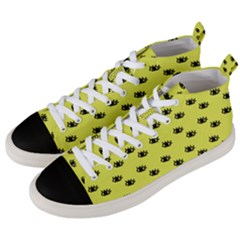 Yellow Eyes Men s Mid-top Canvas Sneakers by snowwhitegirl