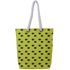 Yellow Eyes Full Print Rope Handle Tote (small) by snowwhitegirl