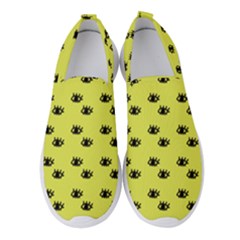 Yellow Eyes Women s Slip On Sneakers by snowwhitegirl