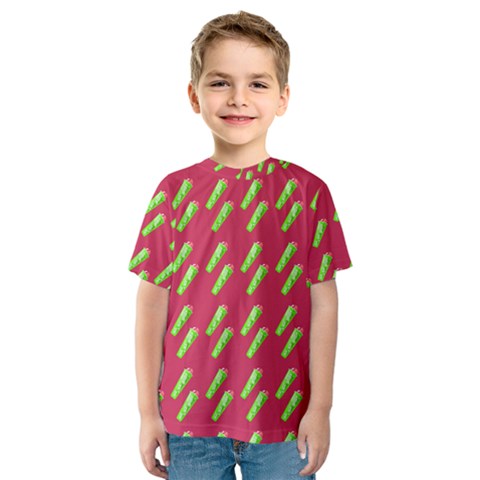 Ice Freeze Pink Pattern Kids  Sport Mesh Tee by snowwhitegirl