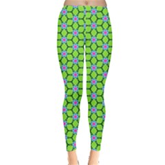 Pattern Green Leggings  by Mariart