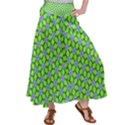 Pattern Green Satin Palazzo Pants View1