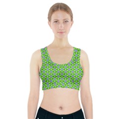 Pattern Green Sports Bra With Pocket by Mariart