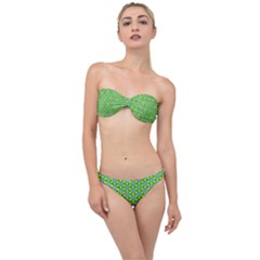 Pattern Green Classic Bandeau Bikini Set by Mariart