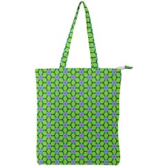 Pattern Green Double Zip Up Tote Bag by Mariart