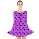 Purple Eyes Long Sleeve Velvet Skater Dress View1