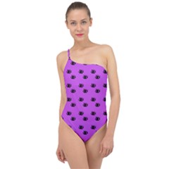 Purple Eyes Classic One Shoulder Swimsuit by snowwhitegirl