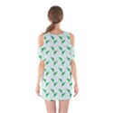 Green Parrot Pattern Shoulder Cutout One Piece Dress View2