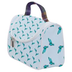 Blue Parrot Pattern Yellow Plaid Flannel Satchel Handbag by snowwhitegirl