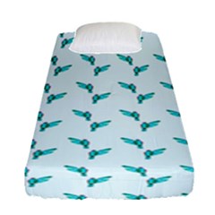 Blue Parrot Pattern Fitted Sheet (single Size) by snowwhitegirl