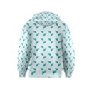 Blue Parrot Pattern Kids  Zipper Hoodie View2