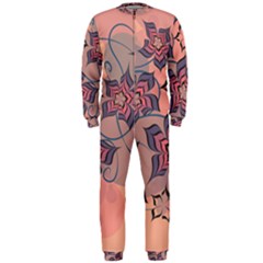 Flowers Orange Purple Warm Onepiece Jumpsuit (men)  by Bajindul