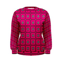 Pink Pattern Squares Women s Sweatshirt