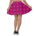 Pink Pattern Squares Velvet Skater Skirt View2