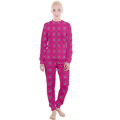 Pink Pattern Squares Women s Lounge Set