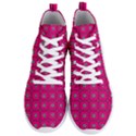 Pink Pattern Squares Men s Lightweight High Top Sneakers View1