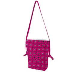 Pink Pattern Squares Folding Shoulder Bag by HermanTelo