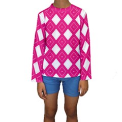 Pattern Texture Kids  Long Sleeve Swimwear