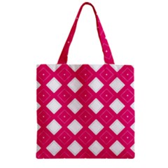 Pattern Texture Zipper Grocery Tote Bag