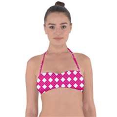 Pattern Texture Halter Bandeau Bikini Top