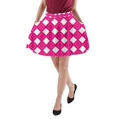 Pattern Texture A-line Pocket Skirt