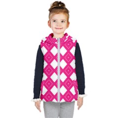 Pattern Texture Kids  Hooded Puffer Vest