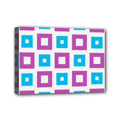 Pattern Plaid Mini Canvas 7  X 5  (stretched)